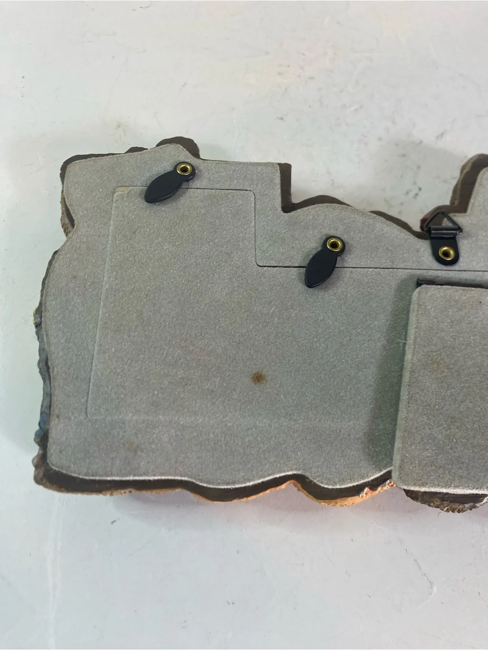 Vintage 1990s Teddy Bear Picture Frame Holds Four Mini Photos, Tabletop Collage